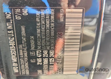 2016 Mercedes-Benz C 300 4Matic из США, поврежденный, VIN 55SWF4KB8GU176223